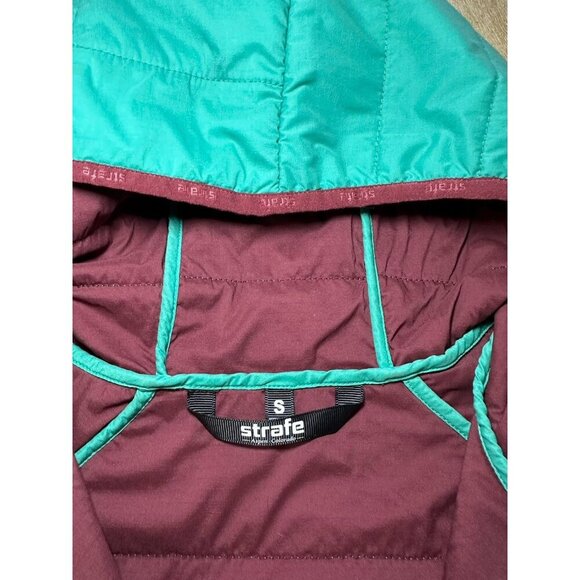 Strafe Women's Sunnyside Alpha Anorak Puffer in Teal and Maroon Size Small - Picture 6 of 8